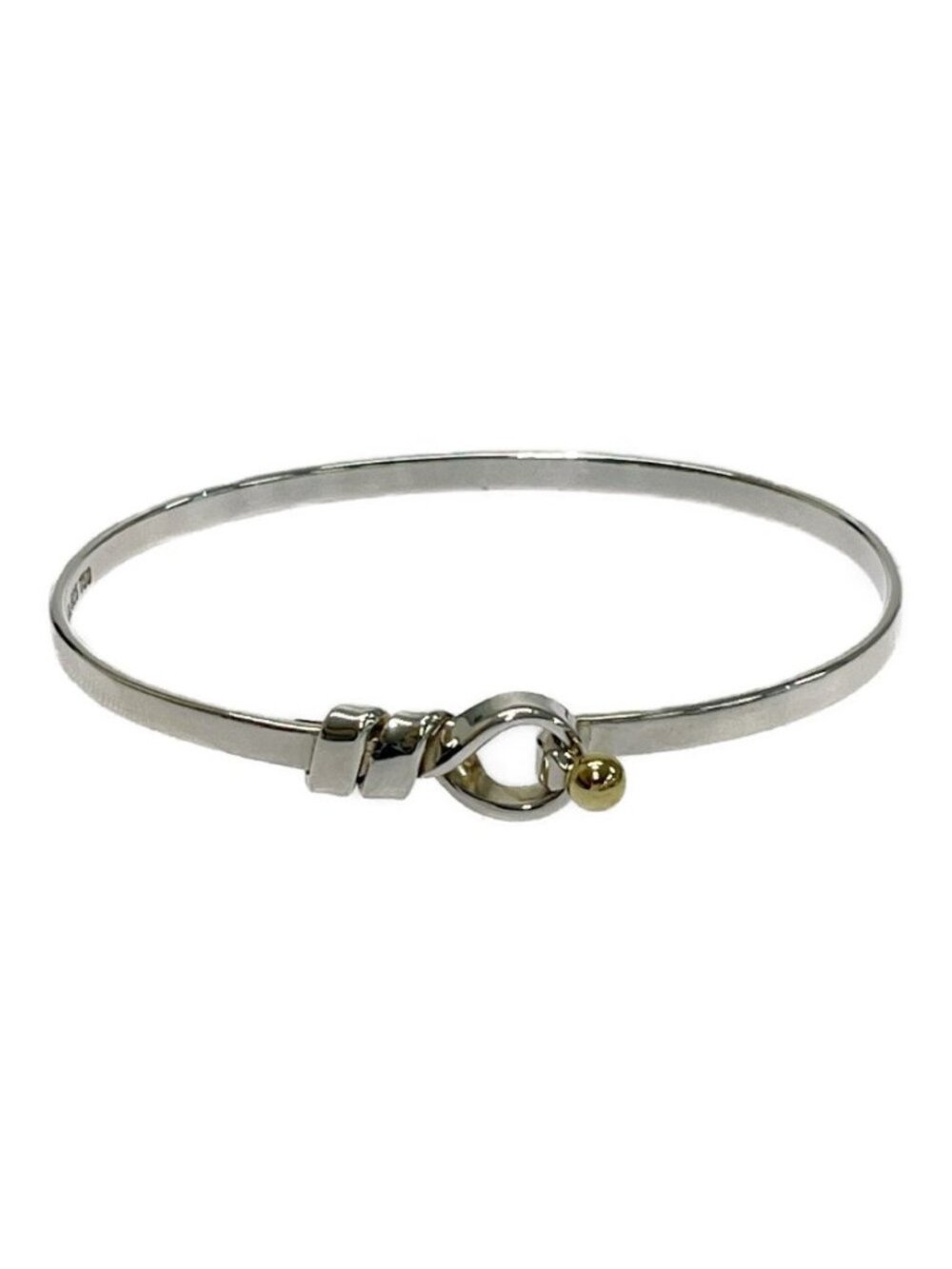 Tiffany & Co Silver Hook & Eye Bangle Bracelet